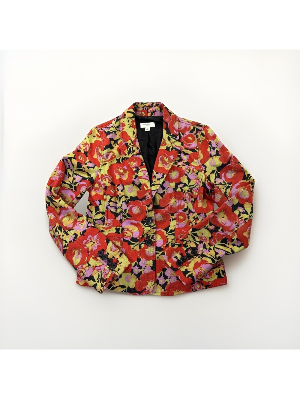 Floral Jacket Blazer Women’s Medium Isaac Mizrahi Colorful Red Target